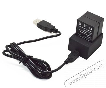 GP GP-110 USB dupla töltőkeret GoPro Hero 4 kamerához, USB kábellel Fényképezőgép / kamera - Sport kamera tartozékok - Akkumulátor / töltő - 303717