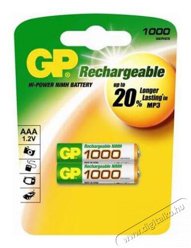 GP ReCyko+ mikro ceruza (AAA) akku 1000mAh 2db/blister Egyéb - Nem forgalmazzuk ! - 337282