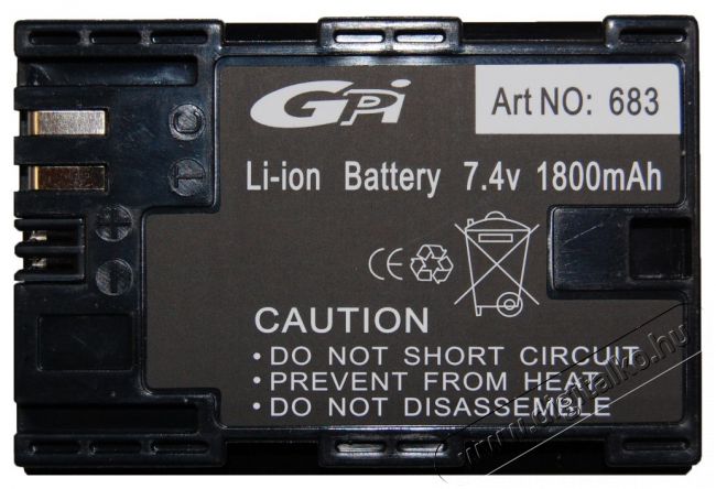 GPI 683 Li-ion akkumulátor Canon LP-E6 (1800mAh) Akkuk és töltők - Li-ion akkumulátor és töltő (utángyártott) - Akku - 322830