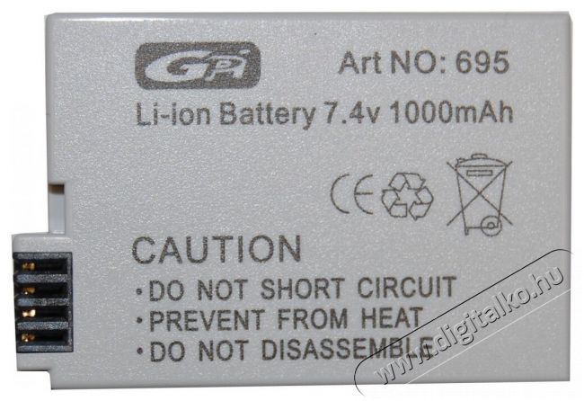 GPI 695 Li-ion akkumulátor Canon LP-E8 (1000mAh) Akkuk és töltők - Li-ion akkumulátor és töltő (utángyártott) - Akku - 322829