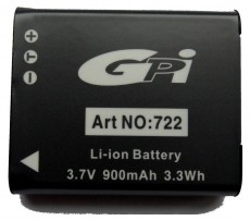 GPI 722 Li-ion akkumulátor Olympus LI-90B (900mAh) Akkuk és töltők - Li-ion akkumulátor és töltő (utángyártott) - Akku - 322820