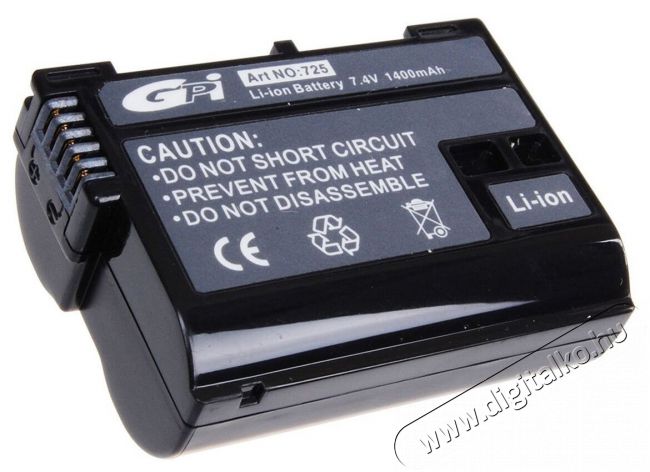 GPI 725 Li-ion akkumulátor Nikon EN-EL15 (1400mAh) Akkuk és töltők - Li-ion akkumulátor és töltő (utángyártott) - Akku - 322821
