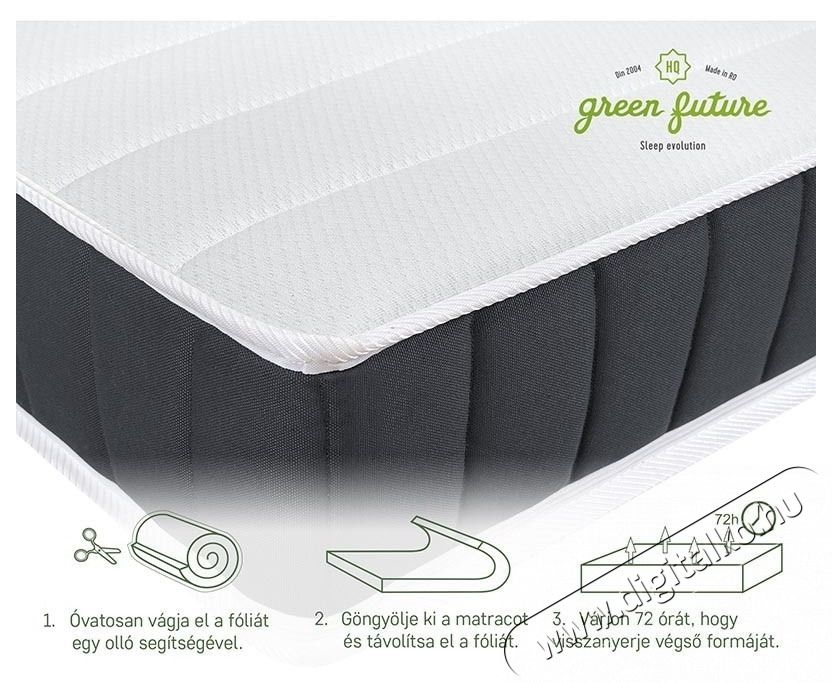 Green Future Serene Dual Confort Ortop&eacute;d matrac, 140x200x18 cm, rugalmas poliuret&aacute;n hab, megford&iacute;that&oacute;, k&ouml;zepes/feszes kem&eacute;nys&eacute;gű Sz&eacute;ps&eacute;g&aacute;pol&aacute;s / Eg&eacute;szs&eacute;g - Egy&eacute;b sz&eacute;ps&eacute;g / eg&eacute;szs&eacute;g term&eacute;k - 536619