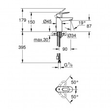 Grohe BauLoop mosdócsaptelep (23336000) Konyhai termékek - Mosogató - Mosogató csaptelep - 348206