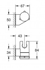 Grohe Tempesta fali zuhanytartó (27595000) Háztartás / Otthon / Kültér - Fürdőszoba / wc - Kiegészítő - 348187