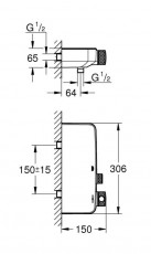 Grohe 34719000 termosztatikus zuhanykeverő Háztartás / Otthon / Kültér - Fürdőszoba / wc - Kiegészítő - 348063