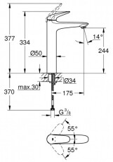 Grohe Eurostyle egykaros bidé csaptelep (XL-es méret) - 23719003 Háztartás / Otthon / Kültér - Fürdőszoba / wc - Kiegészítő - 360936