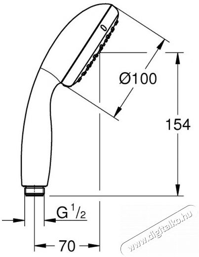 Grohe Tempesta 100 kézizuhany - 27923001 Háztartás / Otthon / Kültér - Fürdőszoba / wc - Kiegészítő - 360943