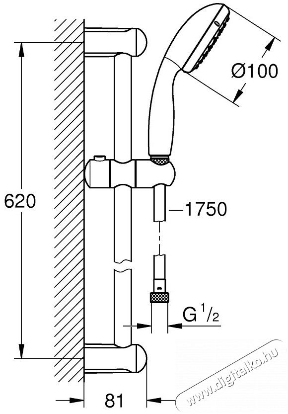 Grohe Tempesta 100 rudas kézizuhany 2759810E Háztartás / Otthon / Kültér - Fürdőszoba / wc - Kiegészítő - 360945
