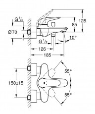 Grohe Eurostyle kádcsaptelep (23726LS3) Konyhai termékek - Mosogató - Mosogató csaptelep - 348095