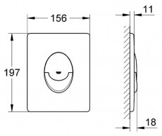 Grohe 38505P00 nyomólap - mattkróm Háztartás / Otthon / Kültér - Fürdőszoba / wc - Kiegészítő - 348036
