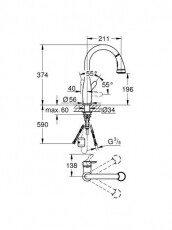 Grohe Parkfield 30215001 mosogató csaptelep kihúzható fejjel Konyhai termékek - Mosogató - Mosogató csaptelep - 348123