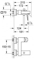 Grohe Sail Cube Zuhany csaptelep Háztartás / Otthon / Kültér - Fürdőszoba / wc - Kiegészítő - 370783