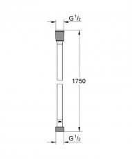 Grohe VitalioFlex Csavarodásmentes gégecső 1750mm - ezüst (27506000) Háztartás / Otthon / Kültér - Fürdőszoba / wc - Kiegészítő - 370826