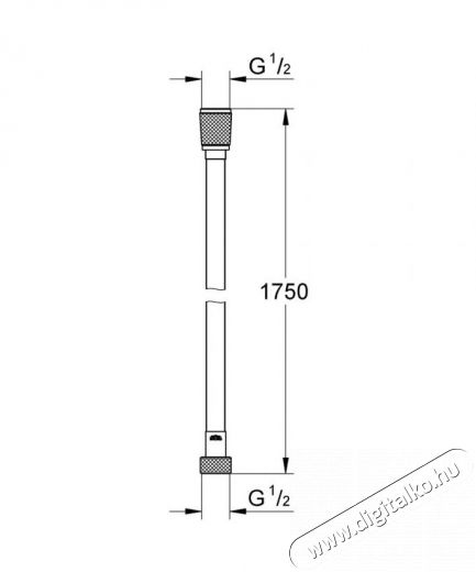 Grohe VitalioFlex Csavarodásmentes gégecső 1750mm - ezüst (27506000) Háztartás / Otthon / Kültér - Fürdőszoba / wc - Kiegészítő - 370826