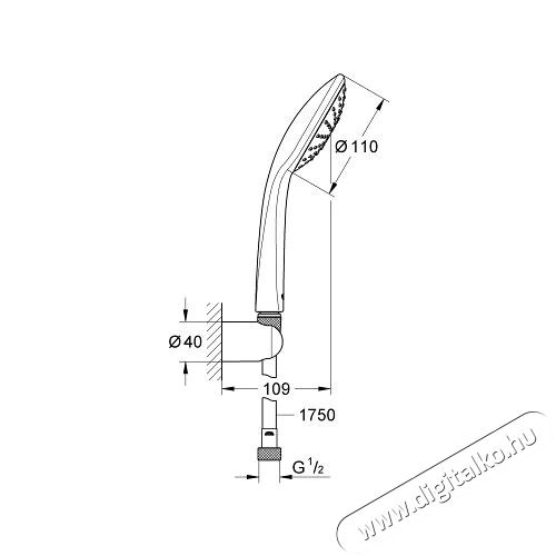 Grohe Vitalio Joy 110 Mono kézizuhany szett (27324000) Háztartás / Otthon / Kültér - Fürdőszoba / wc - Kiegészítő - 370816