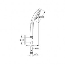 Grohe Vitalio Joy 110 Mono kézizuhany szett (27324000) Háztartás / Otthon / Kültér - Fürdőszoba / wc - Kiegészítő - 370816