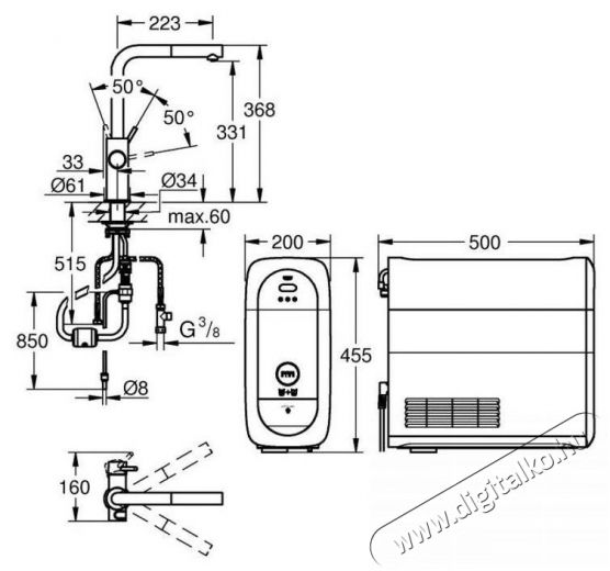 Grohe Blue Home L-kifolyós kezdőkészlet (31539KS0)  Konyhai termékek - Mosogató - Mosogató csaptelep - 377687