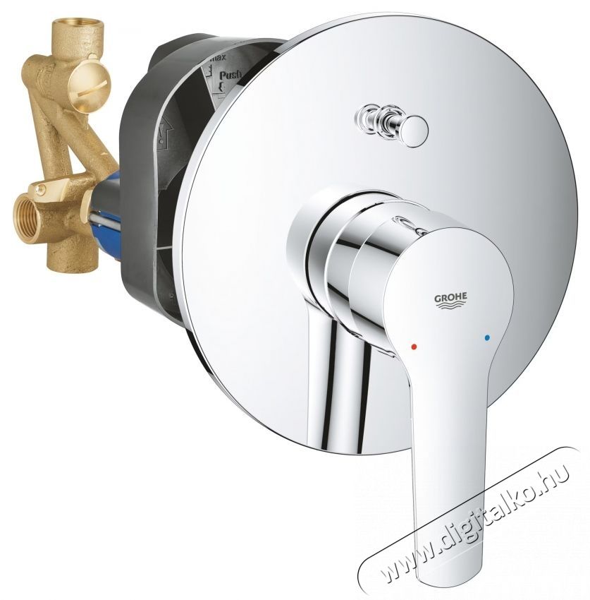 Grohe 23558002 Start OHM egykaros falba &eacute;p&iacute;thető k&aacute;dcsaptelep, automata zuhanyv&aacute;lt&oacute;, 46mm ker&aacute;mia bet&eacute;t, kr&oacute;m (23558002) H&aacute;ztart&aacute;s / Otthon / K&uuml;lt&eacute;r - F&uuml;rdőszoba / wc - Kieg&eacute;sz&iacute;tő - 536697