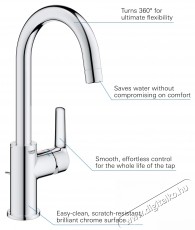 Grohe 24203002 Start OHM egykaros mosd&oacute;csaptelep, J kivitel, forgathat&oacute; kifoly&oacute;cső, L m&eacute;ret, kr&oacute;m (24203002) H&aacute;ztart&aacute;s / Otthon / K&uuml;lt&eacute;r - F&uuml;rdőszoba / wc - Kieg&eacute;sz&iacute;tő - 536698