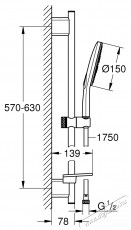 Grohe 26598000 Vitalio SmartActive 150 zuhanyszett, 3funkci&oacute;s, &aacute;ll&iacute;that&oacute; 600mm zuhanyr&uacute;d, 1750mm g&eacute;gecső, kr&oacute;m (26598000) H&aacute;ztart&aacute;s / Otthon / K&uuml;lt&eacute;r - F&uuml;rdőszoba / wc - Kieg&eacute;sz&iacute;tő - 536672