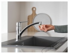 Grohe 30530002 Start OHM egykaros mosogat&oacute;csaptelep, als&oacute; elforgathat&oacute; kifoly&oacute;cső, 35mm ker&aacute;mia bet&eacute;t, kr&oacute;m (30530002) Konyhai term&eacute;kek - Mosogat&oacute; - Mosogat&oacute; csaptelep - 536710