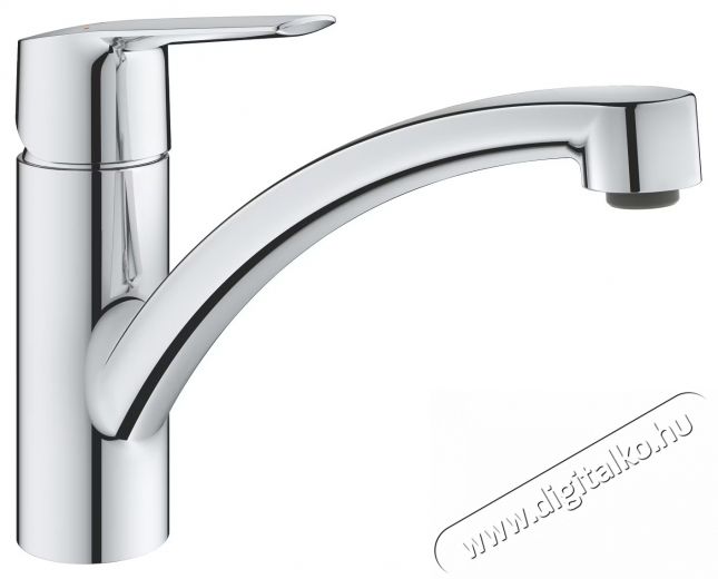 Grohe 30530002 Start OHM egykaros mosogat&oacute;csaptelep, als&oacute; elforgathat&oacute; kifoly&oacute;cső, 35mm ker&aacute;mia bet&eacute;t, kr&oacute;m (30530002) Konyhai term&eacute;kek - Mosogat&oacute; - Mosogat&oacute; csaptelep - 536710