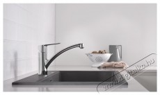 Grohe 30530002 Start OHM egykaros mosogat&oacute;csaptelep, als&oacute; elforgathat&oacute; kifoly&oacute;cső, 35mm ker&aacute;mia bet&eacute;t, kr&oacute;m (30530002) Konyhai term&eacute;kek - Mosogat&oacute; - Mosogat&oacute; csaptelep - 536710