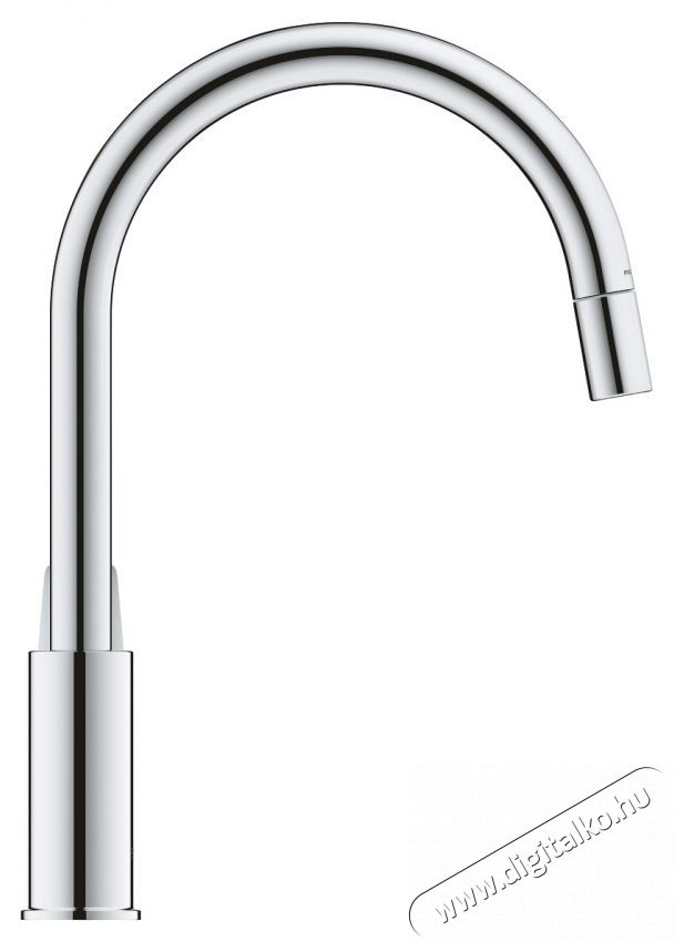 Grohe 30556000 Startloop Egykaros mosogat&oacute;csaptelep, Magas&iacute;tott J kivitel, Kih&uacute;zhat&oacute; fej, Forgathat&oacute; kifoly&oacute;cső, Kr&oacute;m Konyhai term&eacute;kek - Mosogat&oacute; - Mosogat&oacute; csaptelep - 536690