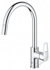 Grohe 30556000 Startloop Egykaros mosogat&oacute;csaptelep, Magas&iacute;tott J kivitel, Kih&uacute;zhat&oacute; fej, Forgathat&oacute; kifoly&oacute;cső, Kr&oacute;m Konyhai term&eacute;kek - Mosogat&oacute; - Mosogat&oacute; csaptelep - 536690