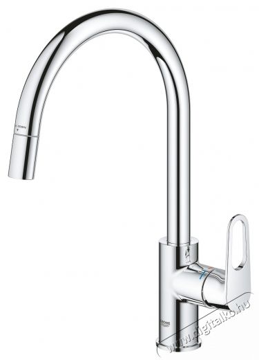 Grohe 30569000 Start Flow Egykaros mosogat&oacute;csaptelep, Magas&iacute;tott U kivitel, Kih&uacute;zhat&oacute; cső, Forgathat&oacute; kifoly&oacute;cső, Kr&oacute;m Konyhai term&eacute;kek - Mosogat&oacute; - Mosogat&oacute; csaptelep - 536692