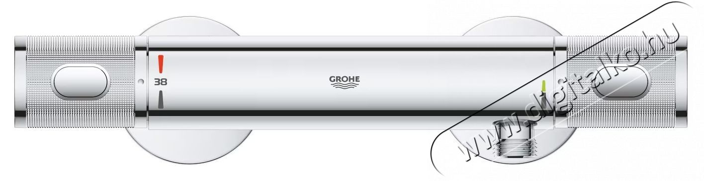 Grohe 34790000 Precision Feel Termoszt&aacute;tos zuhany csaptelep, ECO &eacute;s SafeStop (max 38&deg;C) gomb, kr&oacute;m H&aacute;ztart&aacute;s / Otthon / K&uuml;lt&eacute;r - F&uuml;rdőszoba / wc - Kieg&eacute;sz&iacute;tő - 536677