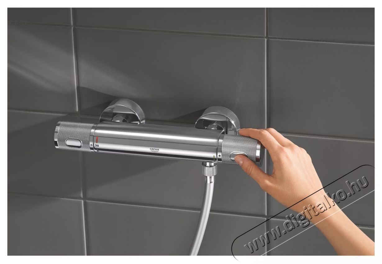 Grohe 34790000 Precision Feel Termoszt&aacute;tos zuhany csaptelep, ECO &eacute;s SafeStop (max 38&deg;C) gomb, kr&oacute;m H&aacute;ztart&aacute;s / Otthon / K&uuml;lt&eacute;r - F&uuml;rdőszoba / wc - Kieg&eacute;sz&iacute;tő - 536677