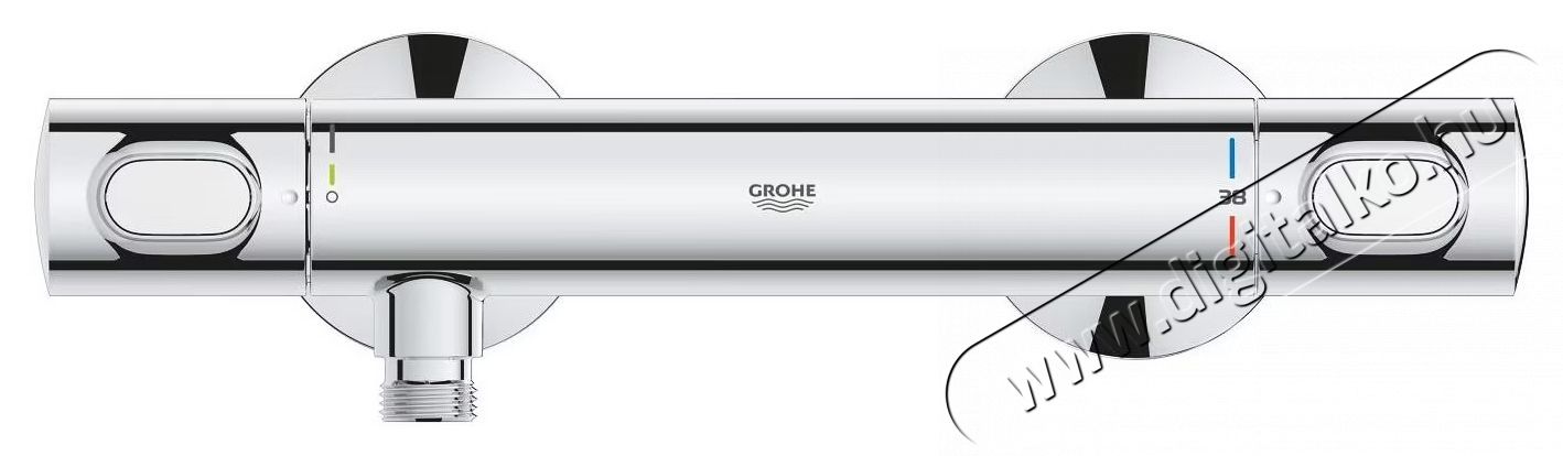 Grohe 34840000 Precision Flow termoszt&aacute;tos zuhany csaptelep, Safety Stop funkci&oacute; (38&deg;C), falra szerelhető, kr&oacute;m (34840000) H&aacute;ztart&aacute;s / Otthon / K&uuml;lt&eacute;r - F&uuml;rdőszoba / wc - Kieg&eacute;sz&iacute;tő - 536696