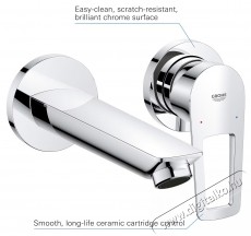 Grohe Bauloop 20289001 mosd&oacute;csaptelep 20289001, 1/2  , falra szerelhető, egykaros, 170 mm-es cső, ker&aacute;miapatron, kr&oacute;m Konyhai term&eacute;kek - Mosogat&oacute; - Mosogat&oacute; csaptelep - 536685