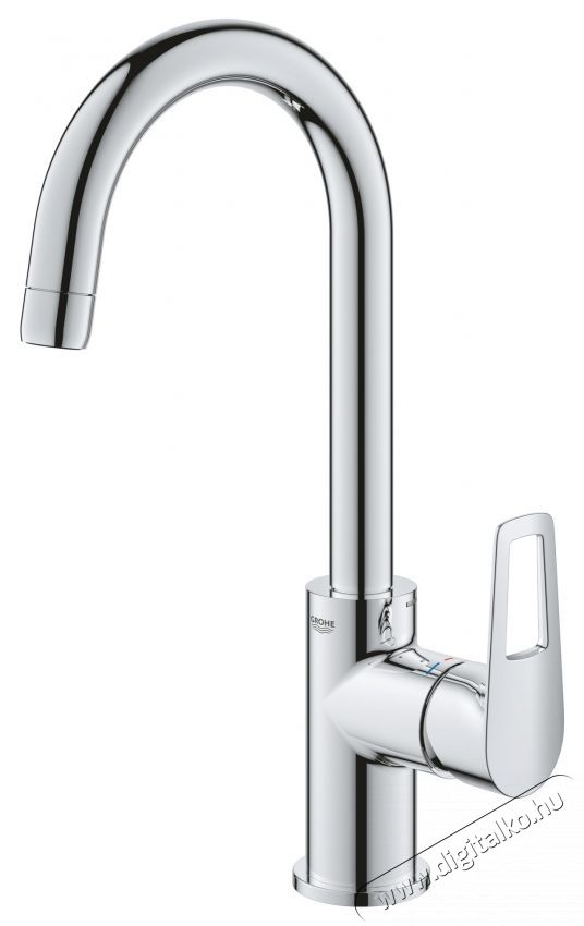 Grohe Bauloop mosd&oacute;kagyl&oacute; csaptelep 23891001, 3/8  , egykaros, L-es m&eacute;retű, nyom&oacute;gombos, forgathat&oacute;, kr&oacute;mozott H&aacute;ztart&aacute;s / Otthon / K&uuml;lt&eacute;r - F&uuml;rdőszoba / wc - Kieg&eacute;sz&iacute;tő - 536711