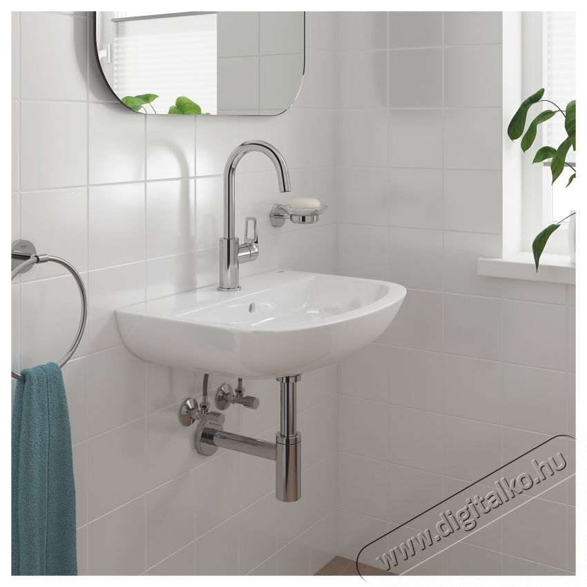 Grohe Bauloop mosd&oacute;kagyl&oacute; csaptelep 23891001, 3/8  , egykaros, L-es m&eacute;retű, nyom&oacute;gombos, forgathat&oacute;, kr&oacute;mozott H&aacute;ztart&aacute;s / Otthon / K&uuml;lt&eacute;r - F&uuml;rdőszoba / wc - Kieg&eacute;sz&iacute;tő - 536711