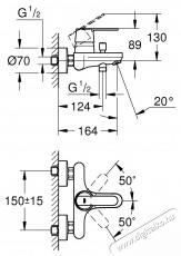 Grohe Get 32887000 f&uuml;rdők&aacute;d csaptelep, 1/2 , megjelen&eacute;s, egykaros, terelő, kr&oacute;m H&aacute;ztart&aacute;s / Otthon / K&uuml;lt&eacute;r - F&uuml;rdőszoba / wc - Kieg&eacute;sz&iacute;tő - 536702