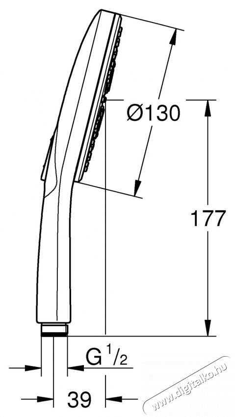 Grohe Rainshower SmartActive 130 22127KF0 zuhanyfej, 1/2 , 3 f&eacute;le sug&aacute;r, 9,5 l/perc, v&iacute;zkőmentes, matt, fekete H&aacute;ztart&aacute;s / Otthon / K&uuml;lt&eacute;r - F&uuml;rdőszoba / wc - Kieg&eacute;sz&iacute;tő - 536718