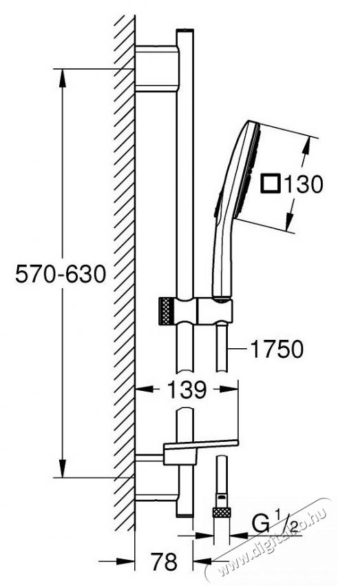 Grohe SmartActive Cube 130 zuhanyoszlop 26583000, 1/2 , 600 mm, 3 funkci&oacute;s, kr&oacute;m H&aacute;ztart&aacute;s / Otthon / K&uuml;lt&eacute;r - F&uuml;rdőszoba / wc - Kieg&eacute;sz&iacute;tő - 536686