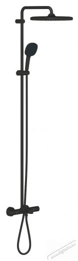 Grohe Zuhanyrendszer, Grohe Tempesta Cube 250 266912431, L&aacute;that&oacute;, K&aacute;dcsaptelep, Termoszt&aacute;t, 250 mm, 1 funkci&oacute;s, Matt, Fekete H&aacute;ztart&aacute;s / Otthon / K&uuml;lt&eacute;r - F&uuml;rdőszoba / wc - Zuhanyz&oacute; polcrendszer - 536629