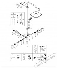 Grohe 26689001 Tempesta Cube 250 zuhanyrendszer, l&aacute;that&oacute;, termoszt&aacute;t, 250 mm, 1 funkci&oacute;, kr&oacute;m H&aacute;ztart&aacute;s / Otthon / K&uuml;lt&eacute;r - F&uuml;rdőszoba / wc - Kieg&eacute;sz&iacute;tő - 536641