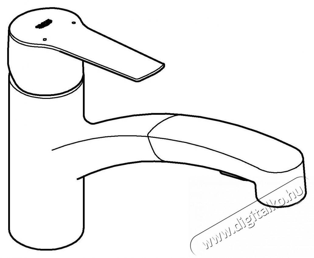 Grohe 303072431 Start Egykaros mosogat&oacute;csaptelep, Elford&iacute;that&oacute; kifoly&oacute;cső, Kih&uacute;zhat&oacute; zuhanyfej kifoly&aacute;s v&aacute;lt&oacute; funkci&oacute;val, Matt fekete H&aacute;ztart&aacute;s / Otthon / K&uuml;lt&eacute;r - F&uuml;rdőszoba / wc - Kieg&eacute;sz&iacute;tő - 536664