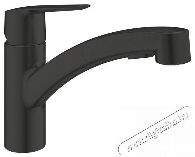 Grohe 303072431 Start Egykaros mosogat&oacute;csaptelep, Elford&iacute;that&oacute; kifoly&oacute;cső, Kih&uacute;zhat&oacute; zuhanyfej kifoly&aacute;s v&aacute;lt&oacute; funkci&oacute;val, Matt fekete H&aacute;ztart&aacute;s / Otthon / K&uuml;lt&eacute;r - F&uuml;rdőszoba / wc - Kieg&eacute;sz&iacute;tő - 536664