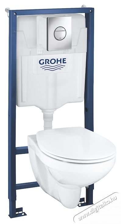 Grohe BauCeramic 39499000 5 az 1-ben WC csomag, falra akaszthat&oacute; WC, keret, fed&eacute;l, kellemes, r&ouml;gz&iacute;tőrendszer, feh&eacute;r H&aacute;ztart&aacute;s / Otthon / K&uuml;lt&eacute;r - F&uuml;rdőszoba / wc - Kieg&eacute;sz&iacute;tő - 536642