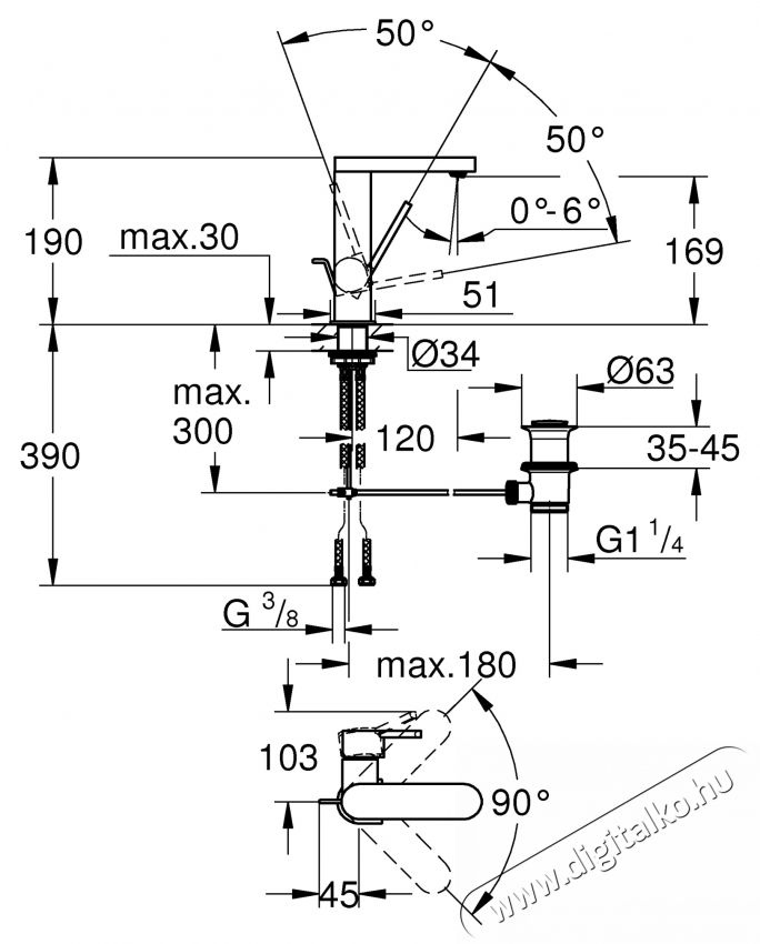 Grohe Plus 23871003 Csaptelep, 1/2 , M m&eacute;ret, egykaros, ker&aacute;miabet&eacute;t, forg&oacute;cső, gy&ouml;ngy&ouml;ztető, leeresztők&eacute;szlet, Kr&oacute;m H&aacute;ztart&aacute;s / Otthon / K&uuml;lt&eacute;r - F&uuml;rdőszoba / wc - Kieg&eacute;sz&iacute;tő - 536655