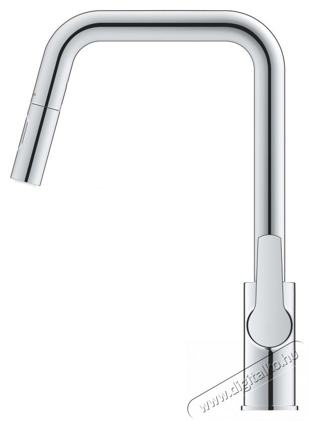 Grohe Start 30631000 konyhai csaptelep, magas, U-t&iacute;pus&uacute;, kih&uacute;zhat&oacute; zuhany, 2 funkci&oacute;s, kr&oacute;m Konyhai term&eacute;kek - Mosogat&oacute; - Mosogat&oacute; csaptelep - 536659