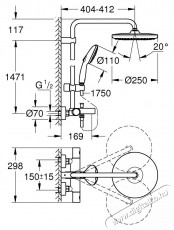 Grohe Tempesta 250 zuhanyrendszer 26672001, szabad, k&aacute;d kifoly&oacute;, termoszt&aacute;t, 250 mm, 1 funkci&oacute;s, kr&oacute;m H&aacute;ztart&aacute;s / Otthon / K&uuml;lt&eacute;r - F&uuml;rdőszoba / wc - Kieg&eacute;sz&iacute;tő - 536631