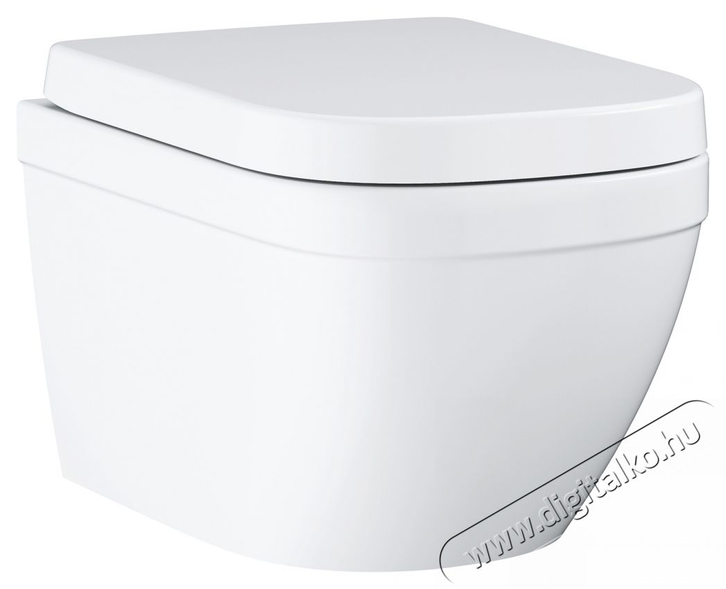 Grohe Euro ker&aacute;mia WC szett, falra szerelhető, tripla vortex, perem n&eacute;lk&uuml;li, Soft Close WC-&uuml;lőke, r&ouml;gz&iacute;tők&eacute;szlettel egy&uuml;tt, duroplast, Feh&eacute;r H&aacute;ztart&aacute;s / Otthon / K&uuml;lt&eacute;r - F&uuml;rdőszoba / wc - Kieg&eacute;sz&iacute;tő - 536638