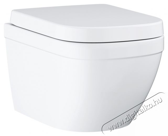 Grohe Euro ker&aacute;mia WC szett, falra szerelhető, tripla vortex, perem n&eacute;lk&uuml;li, Soft Close WC-&uuml;lőke, r&ouml;gz&iacute;tők&eacute;szlettel egy&uuml;tt, duroplast, Feh&eacute;r H&aacute;ztart&aacute;s / Otthon / K&uuml;lt&eacute;r - F&uuml;rdőszoba / wc - Kieg&eacute;sz&iacute;tő - 536638